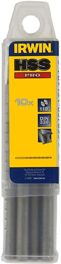 Set 10 HSS Pro Metal Drill Bits by Irwin 3.90 x 43 x 75 mm