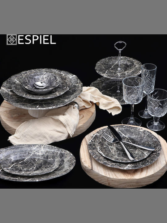 Espiel Marble Serving Platter Oval Black 34x22cm