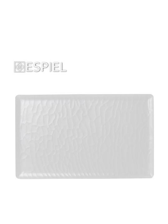 Espiel Wavy Matte Servierplatte Rechteckig Kunststoff White 53x32.5cm 1Stück