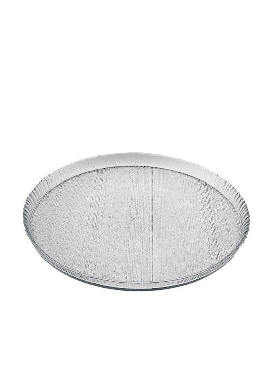 Espiel Lutra Servierplatte Glas Transparent mit Durchmesser 33cm 1Stück