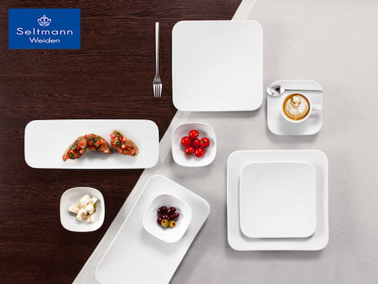Espiel Coup Fine Dining Πιατέλα Σερβιρίσματος Ορθογώνια από Πορσελάνη Λευκή 38x14.2εκ. 2τμχ