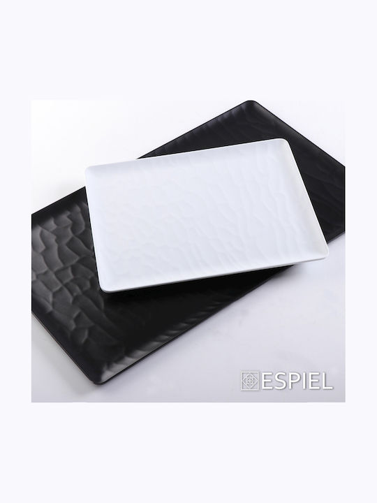 Espiel Wavy Matte Serving Platter Rectangular Black 53x16.2cm