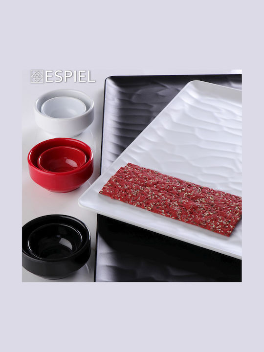 Espiel Wavy Matte Serving Platter Rectangular Black 53x32.5cm
