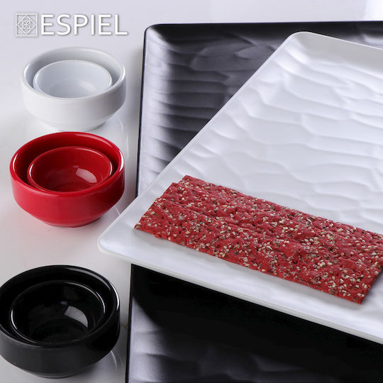 Espiel Wavy Matte Serving Platter Rectangular Black 53x32.5cm