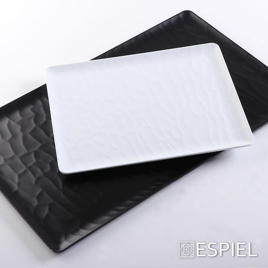 Espiel Wavy Serving Platter Rectangular White 32.5x26.5cm