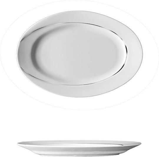 Van Kottler Servierplatte Oval aus Porzellan Silver 24cm 1Stück Van Kottler Servierplatte Oval aus Porzellan Silver 24cm 1Stück