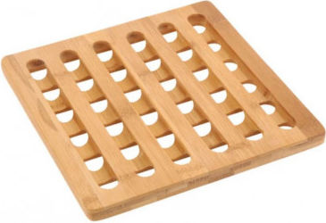 Excellent Houseware Στρογγυλό Σουβέρ Ξύλινο Καφέ 20cm 2τμχ