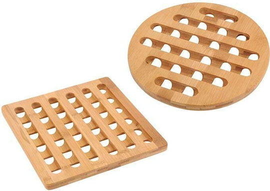 Excellent Houseware Заоблено Сувенир Дърво Кафяв 20см 4бр