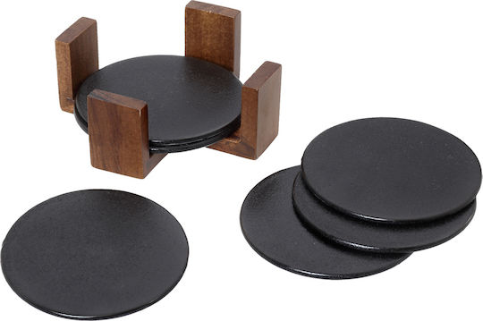 Cryspo Trio Round Coaster Wooden 10cm 6pcs