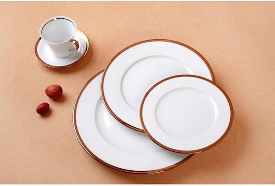 Cryspo Trio Tasse Kaffee aus Porzellan Rose Gold 100ml