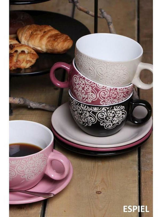 Espiel Vienna Jumbo Cup Cappuccino Porcelain Pink 330ml