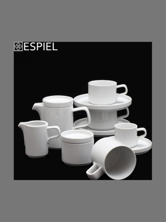 Espiel Good Mood Σετ Φλιτζάνια Espresso από Πορσελάνη Λευκά 90ml 6τμχ
