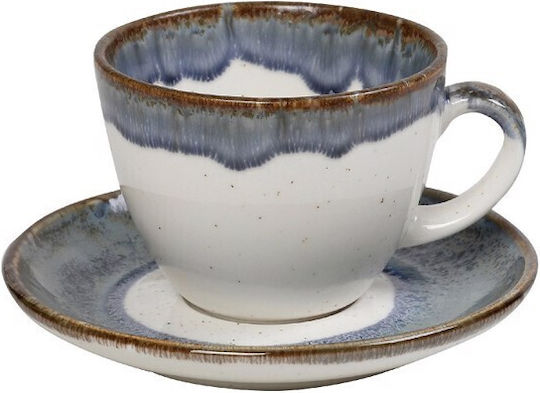 Espiel Essentials Tasse Cappuccino Keramik Blue 220ml