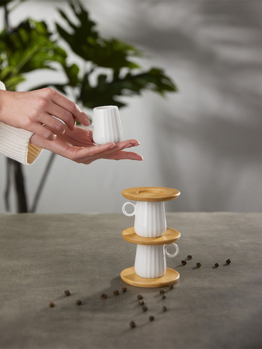 InTheBox Set Tassen Espresso aus Porzellan Weiß 6Stück