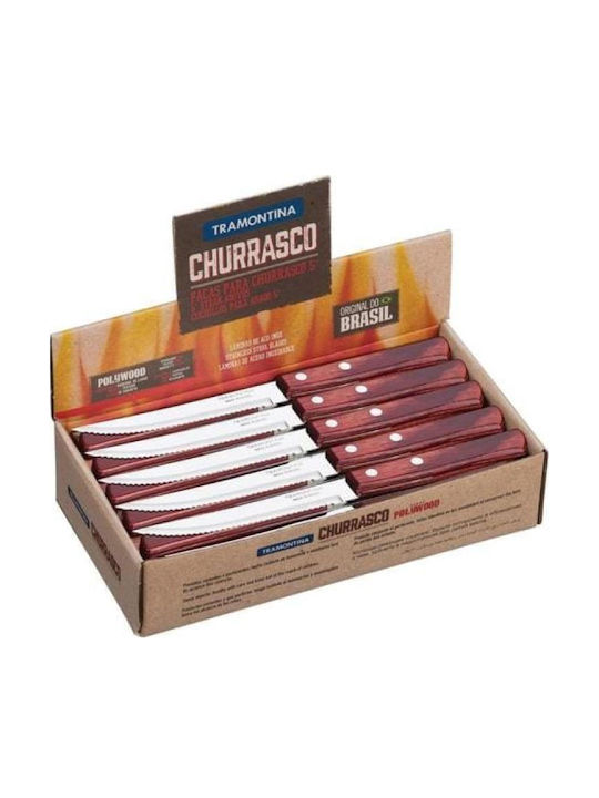 Tramontina Knife Meat from Stainless Steel Polywood Cherry 11cm