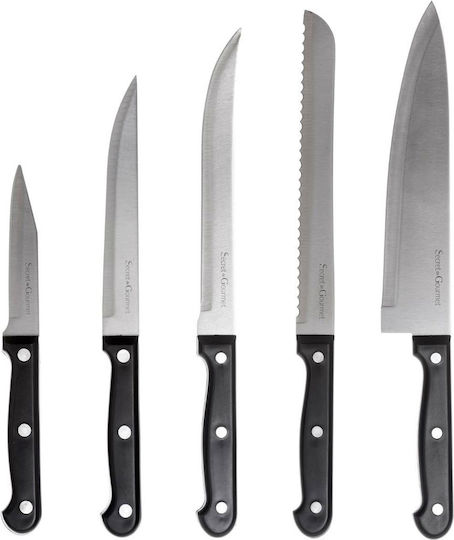 Atmosphera Knife Set with Block from Stainless Steel