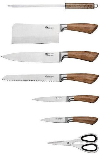 Edenberg Knife Set with Block from Stainless Steel