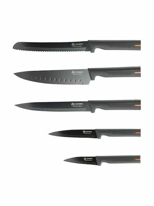 Edenberg Knife Set with Block from Stainless Steel 5pcs