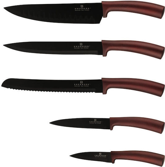 Edenberg Knife Set with Block from Stainless Steel 5pcs
