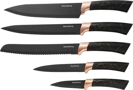 Klausberg Kinghoff Messer Set mit Sockel aus Rostfreiem Stahl 5 Stück