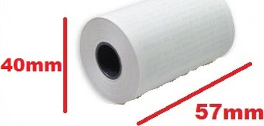 Justnote Termică Bandă de hârtie Registru de casă L57xΔ40mm 48gr/m² 60buc