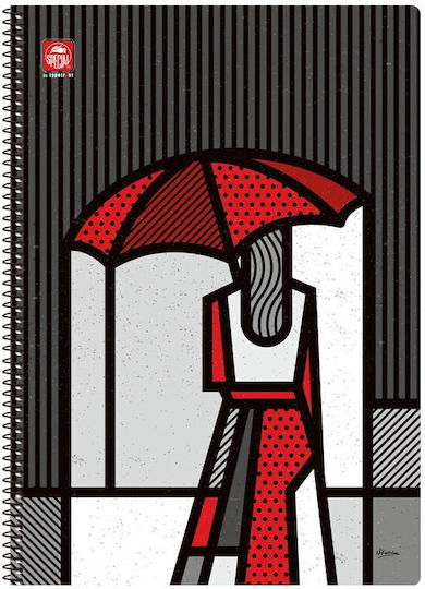 Typotrust Σπιράλ Τετράδια Ριγέ Β5 3 Θεμάτων Pop Art Πράσινο 8τμχ