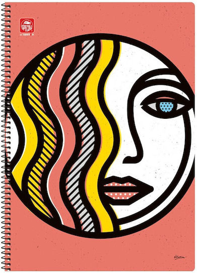 Typotrust Σπιράλ Τετράδια Ριγέ Β5 3 Θεμάτων Pop Art Πράσινο 8τμχ