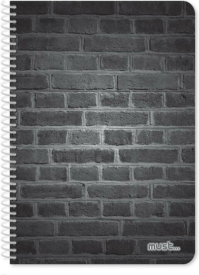 Must Team Caiet Cu dungi B5 120 de Foi 4 de Subiecte Bricks 1buc (Diverse modele/culori)