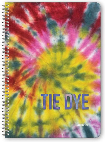 Logigraf Σπιράλ Τετράδια Ριγέ Β5 90 Φύλλων 3 Θεμάτων Tie Dye Wirelock 6τμχ (Διάφορα Σχέδια/Χρώματα)