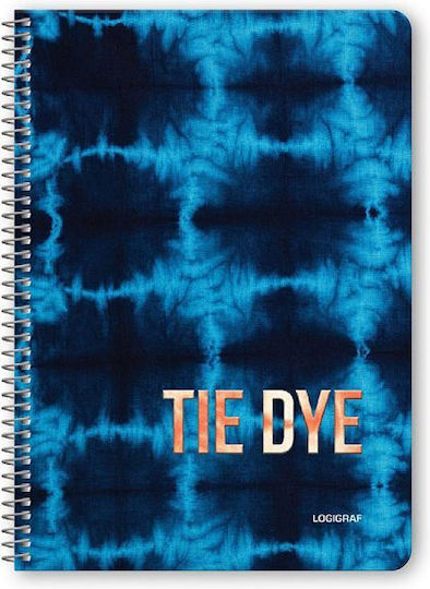 Logigraf Σπιράλ Τετράδια Ριγέ Β5 90 Φύλλων 3 Θεμάτων Tie Dye Wirelock 6τμχ (Διάφορα Σχέδια/Χρώματα)
