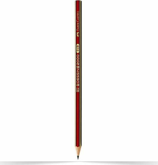 Faber-Castell Dessin 2000 Σετ 12 Μολύβια 2B Κόκκινα