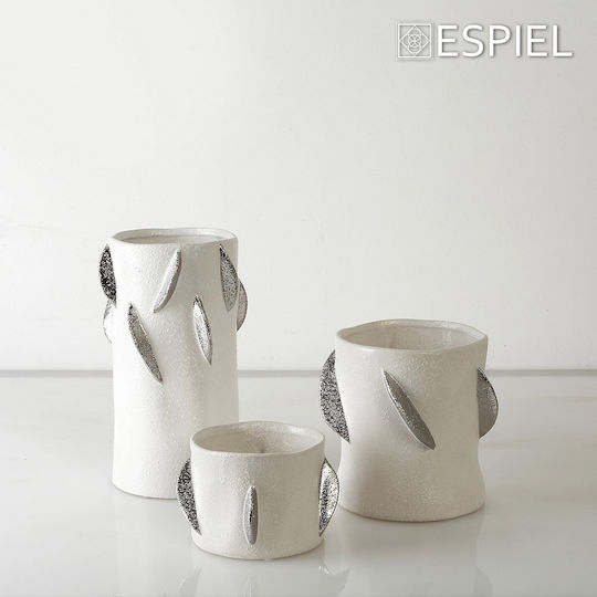 Espiel Βάζο Ασημένιο Φύλλα