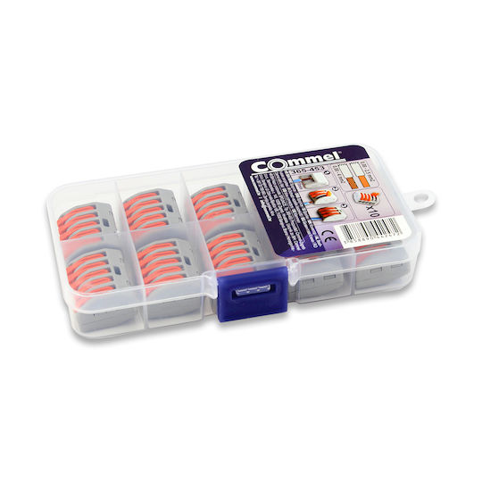 Commel Клипсове Бързо Свързване 0.08-4mm 5 Полюса 10 Бройки Сиви 365-453