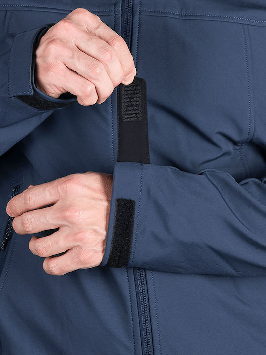 Winter Jacke Softshell Wasserdicht und Winddicht Blau