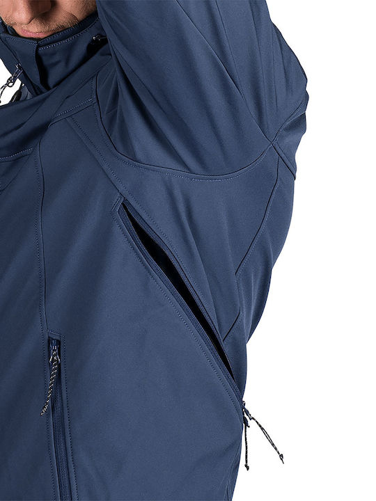 Winter Jacke Softshell Wasserdicht und Winddicht Blau