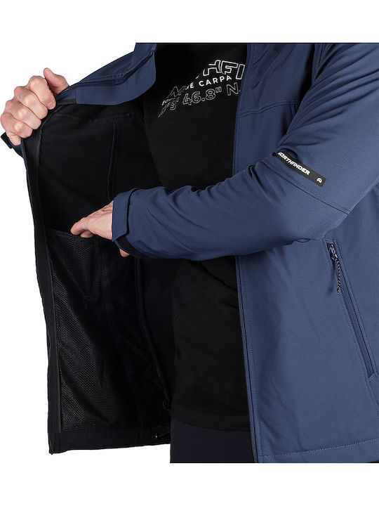 Winter Jacke Softshell Wasserdicht und Winddicht Blau