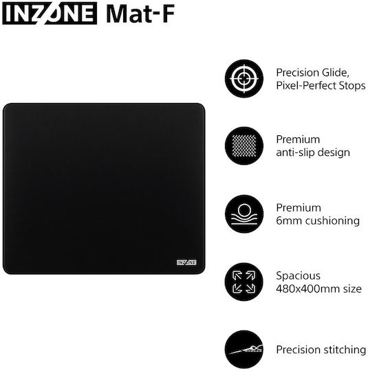 Sony GAMA-999 Gaming Mouse Pad Large (480mm) with Wrist Support Black