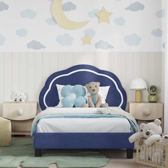 Kinderbett Einzel Blau für Matratze 93,5x208cm