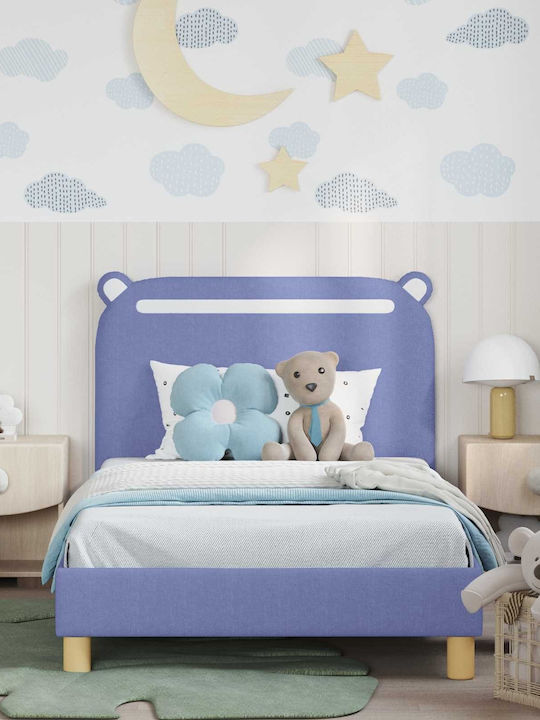 Kinderbett Einzel Blau für Matratze 84x208cm