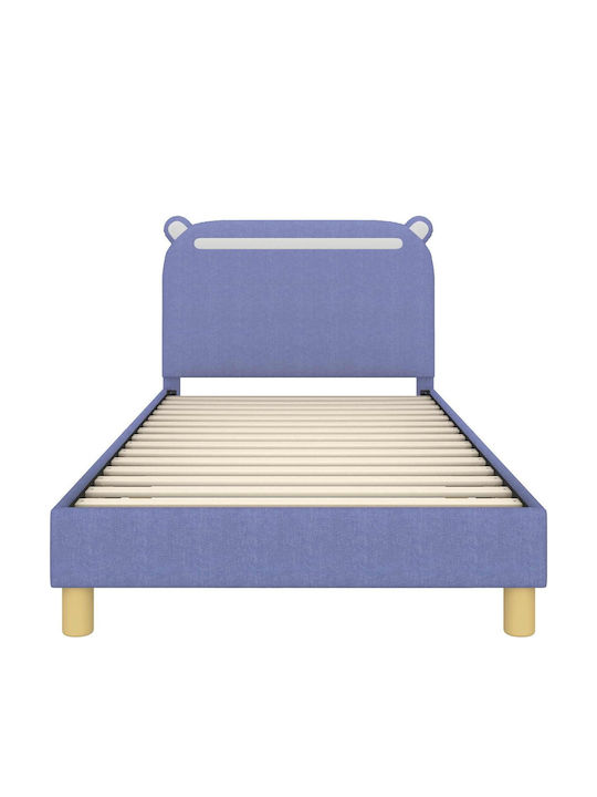 Kinderbett Einzel Blau für Matratze 84x208cm