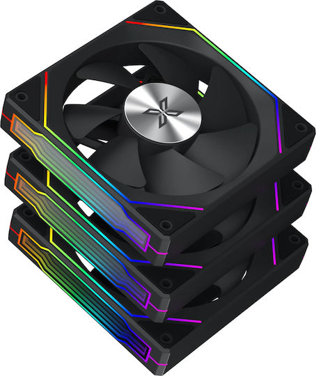Xigmatek Infinity G22A Вентилатор За Кутия 120мм (1200 Оборота / 40.6 CFM) с ARGB Осветление и Свързване 3-Pin / 4-изводна ШИМ 3бр