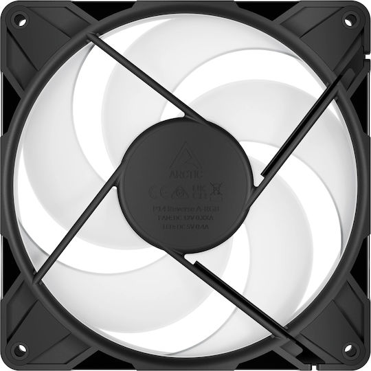 Arctic P14 Pro Reverse Blade Case Fan 140mm 2500rpm 110cfm with ARGB Lighting and 3-Pin / 4-Pin PWM Connection