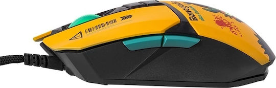 A4Tech Bloody W63 Max Renegade Midnight RGB Gaming Ποντίκι 12000 DPI Κίτρινο