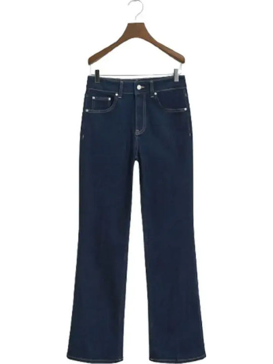 Women's Jean Trousers Flared in Slim Fit Dark Blue