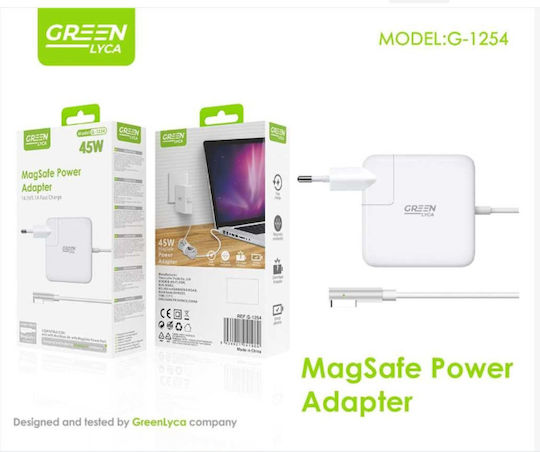 Green Lyca Laptop Charger 45W 20V for Apple