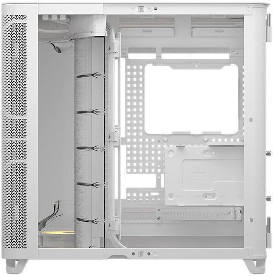 Corsair AIR 5400 RS-R ARGB Геймърско Midi Tower Компютърна Кутия със Страничен Прозорец Бяла