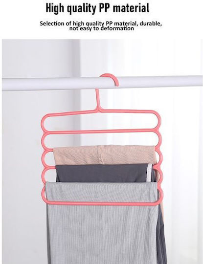 Umeraș pentru Dulap pentru pantaloni Plastic Maro 4buc