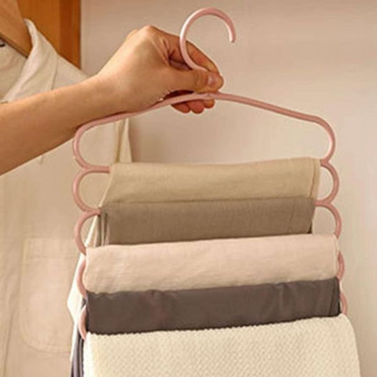 Umeraș pentru Dulap pentru pantaloni Plastic Maro 4buc