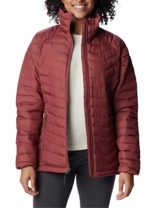 Powder Lite Kurz Damen Puffer Jacke Beetroot