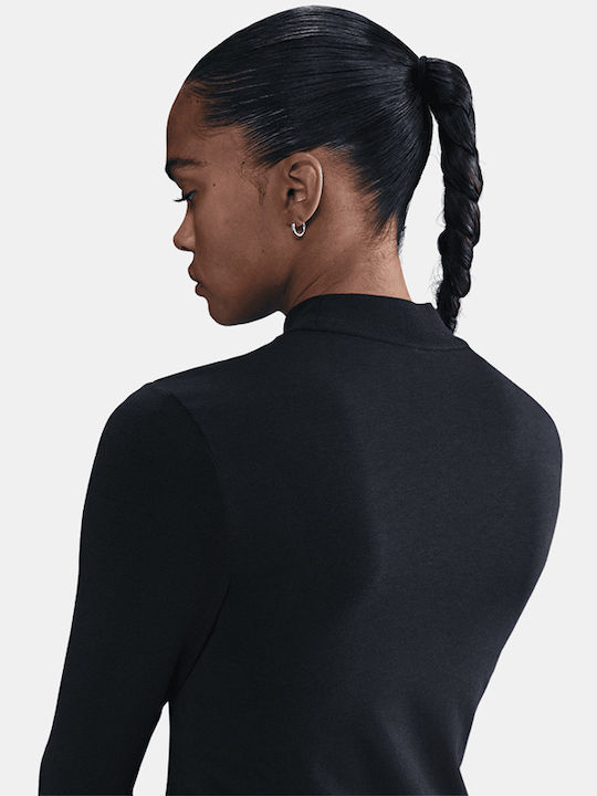 Damen Bluse Baumwolle Langärmelig Schwarze